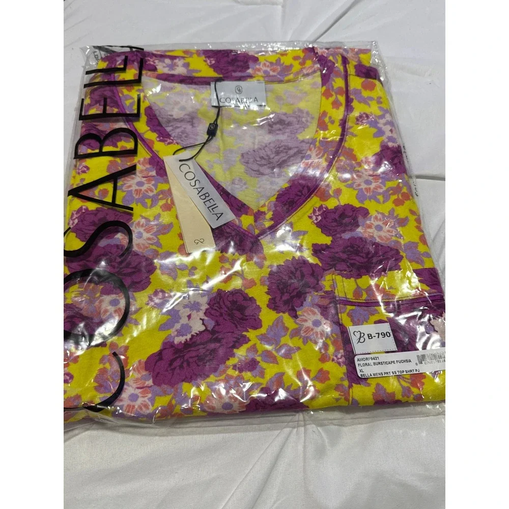 Cosabella Men's‎ V-Neck Pajama Set Pima Cotton Modal Lounge Set Size XL